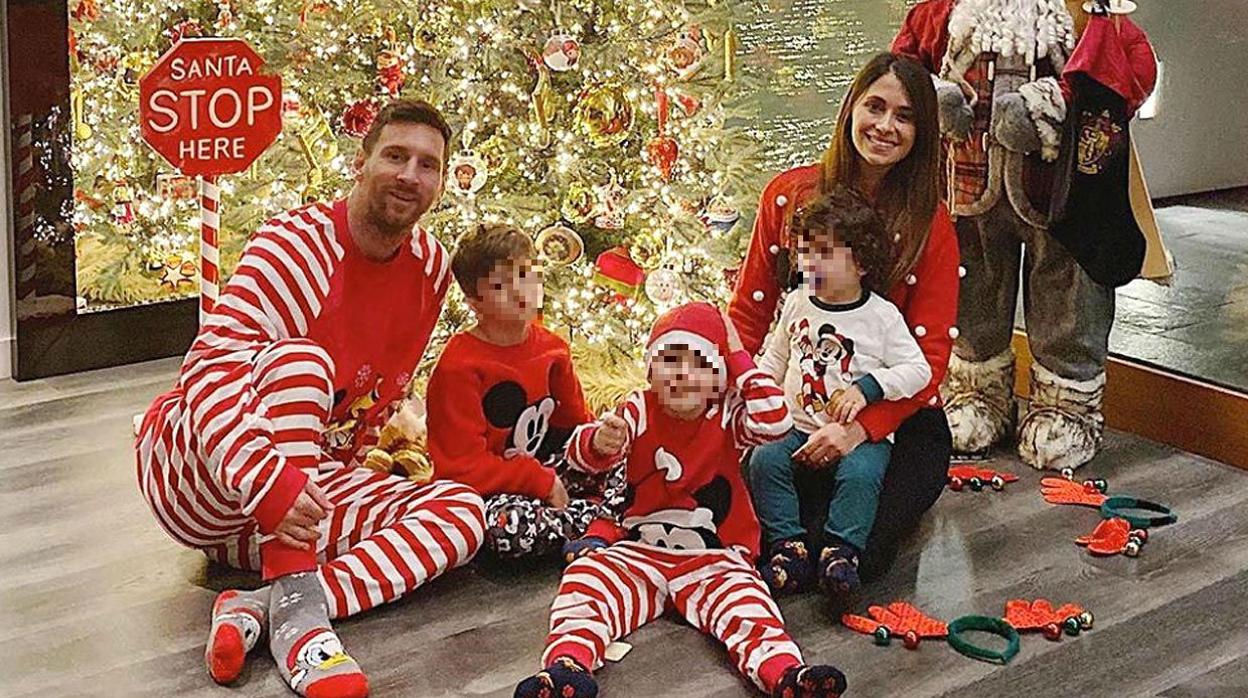 De los pijamas de Disney de la familia Messi al baile de Mamá Noel de Chenoa: así han celebrado la Navidad los famosos