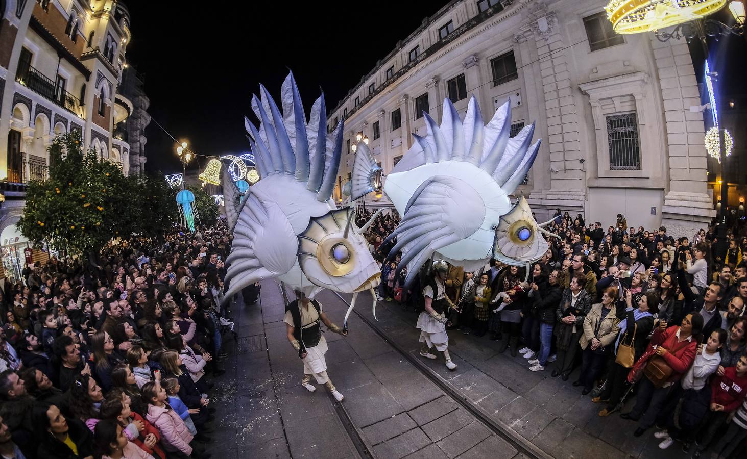 Pasacalles del Acuario por las calles del centro de la ciudad