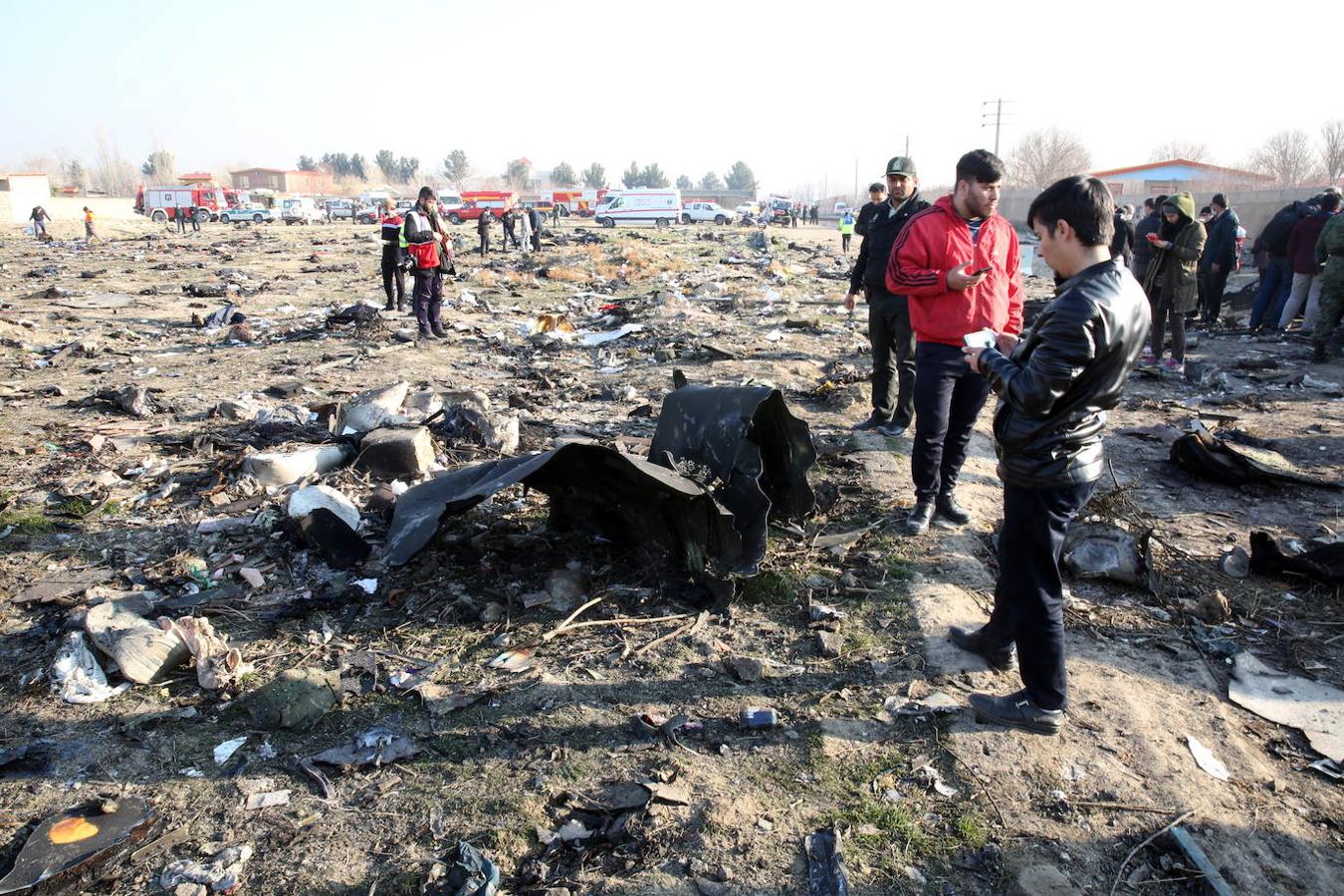 En imágenes: se estrella un Boeing ucraniano cerca de Teherán