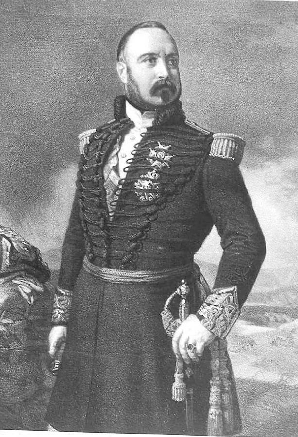 Manuel de Mazarredo y Mazarredo (1807-1857). Ministro de la Guerra en 1847. Grabado de Pedro Barcala sobre retrato de Federico de Madrazo (1849). Biblioteca Nacional. 