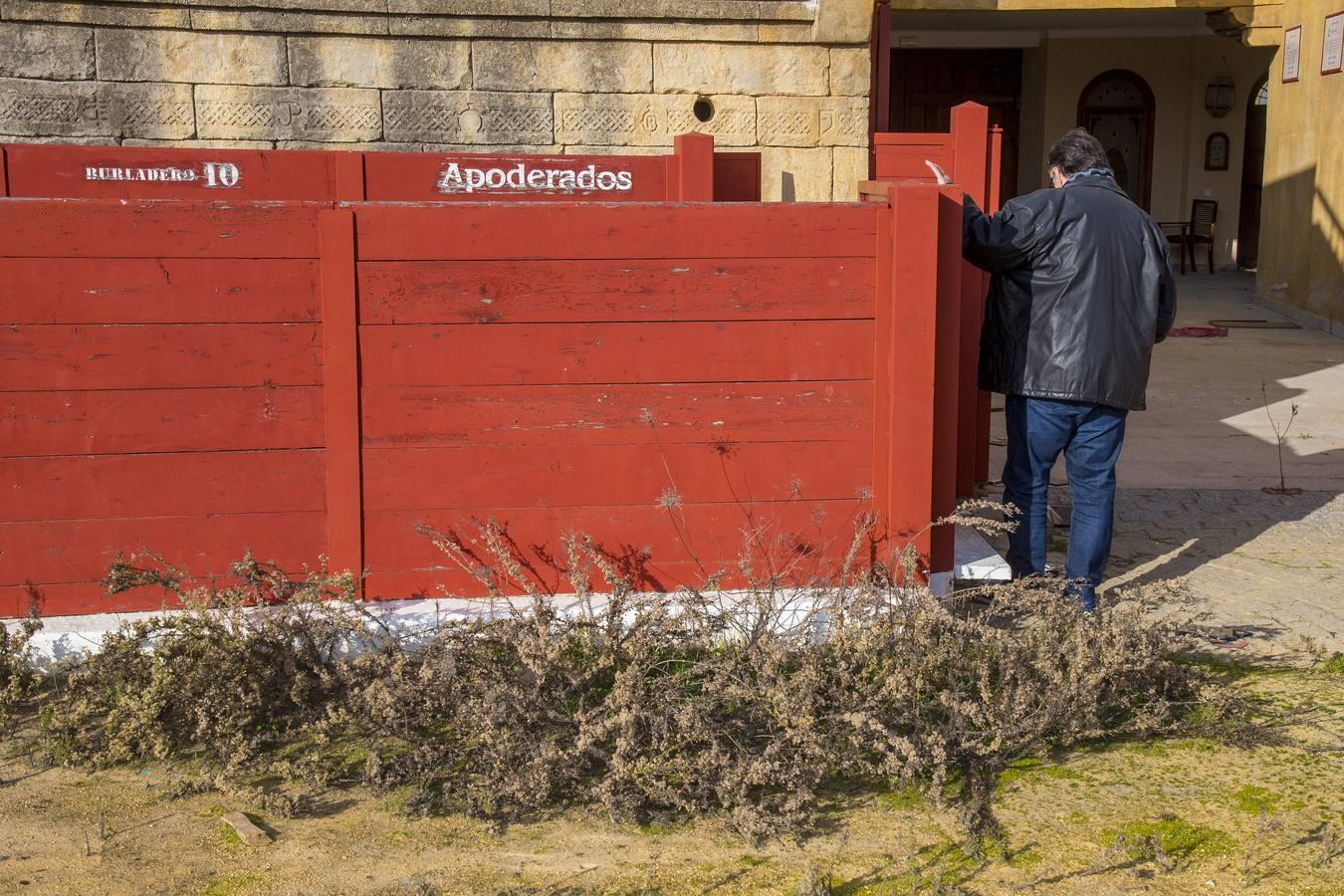 En imágenes, el expolio y el vandalismo arruinan la plaza de toros de Espartinas