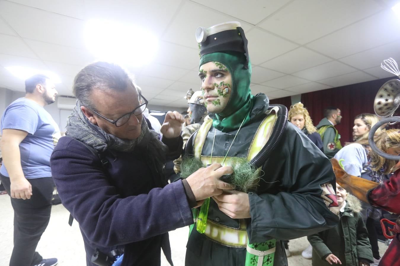 FOTOS: Así se prepara la chirigota del Canijo y Bienvenido antes de su actuación en el COAC 2020