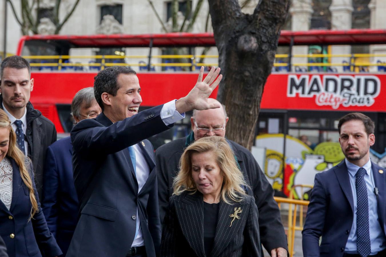 La visita de Juan Guaidó a Madrid, en imágenes. 