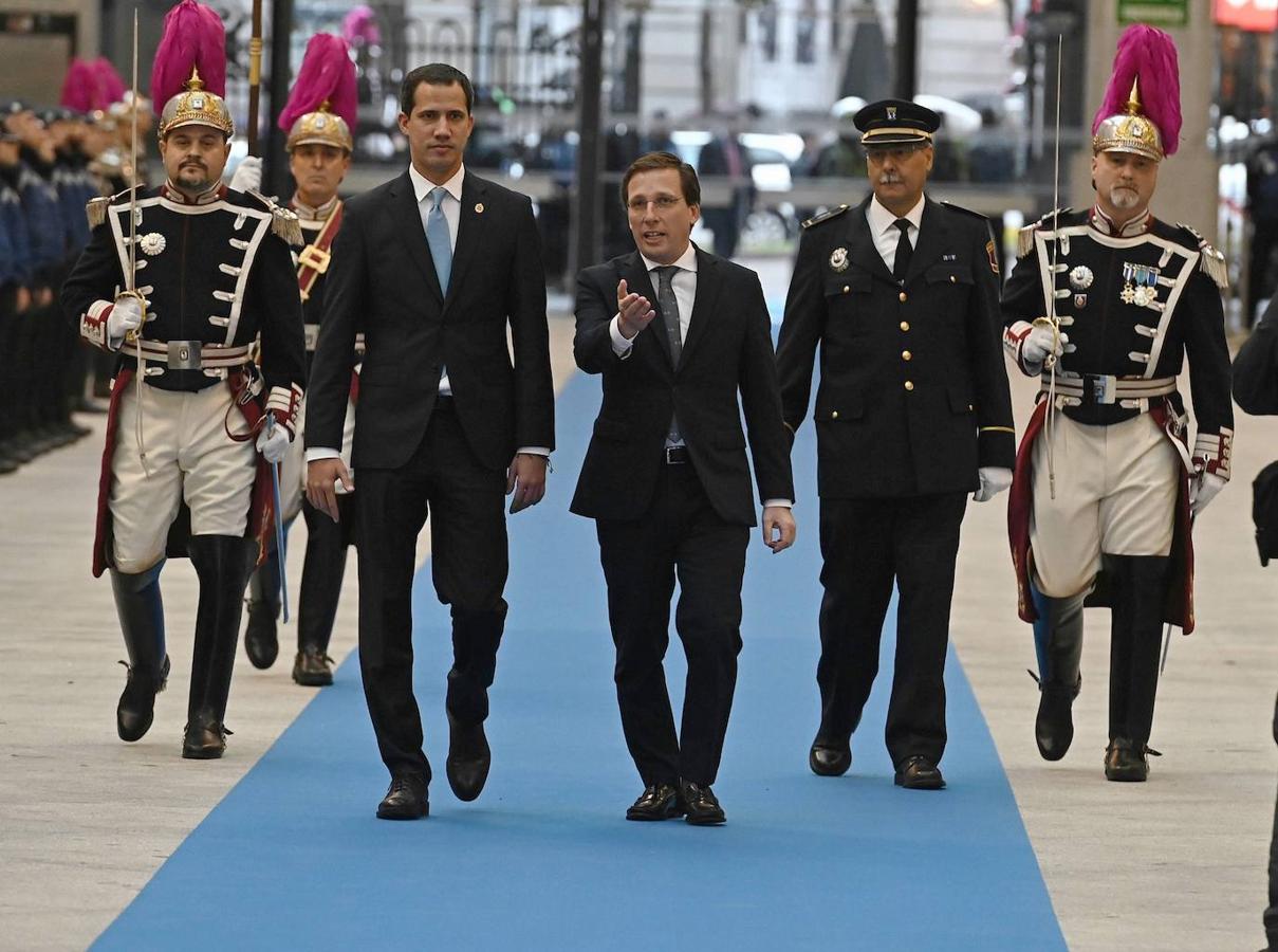 La visita de Juan Guaidó a Madrid, en imágenes. 