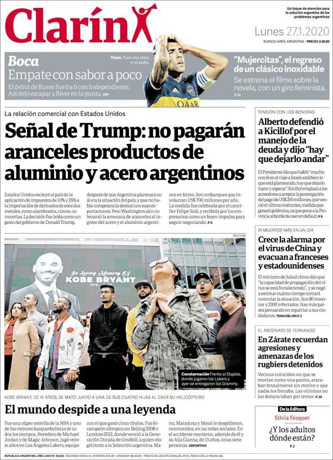 Revista de prensa: conmoción mundial por la muerte de Kobe Bryant