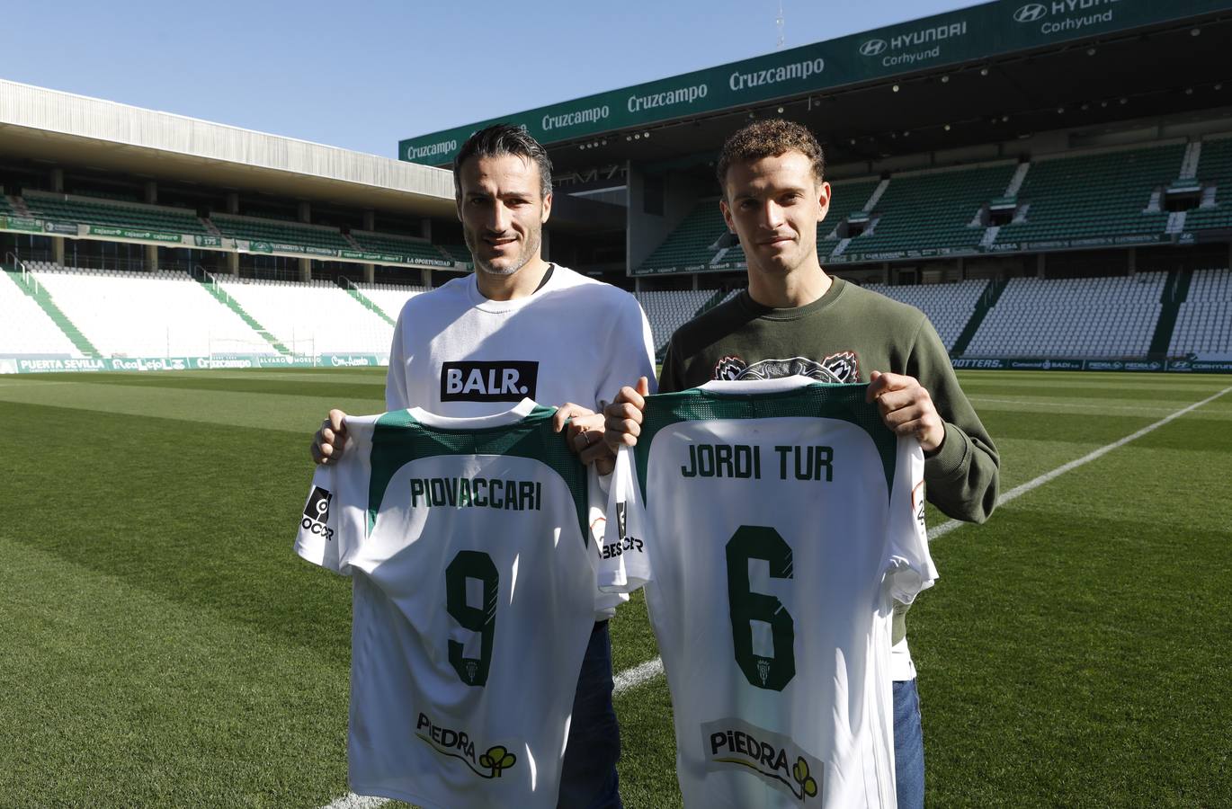 La presentación de Federico Piovaccari y Jordi Tur en el Córdoba CF, en imágenes