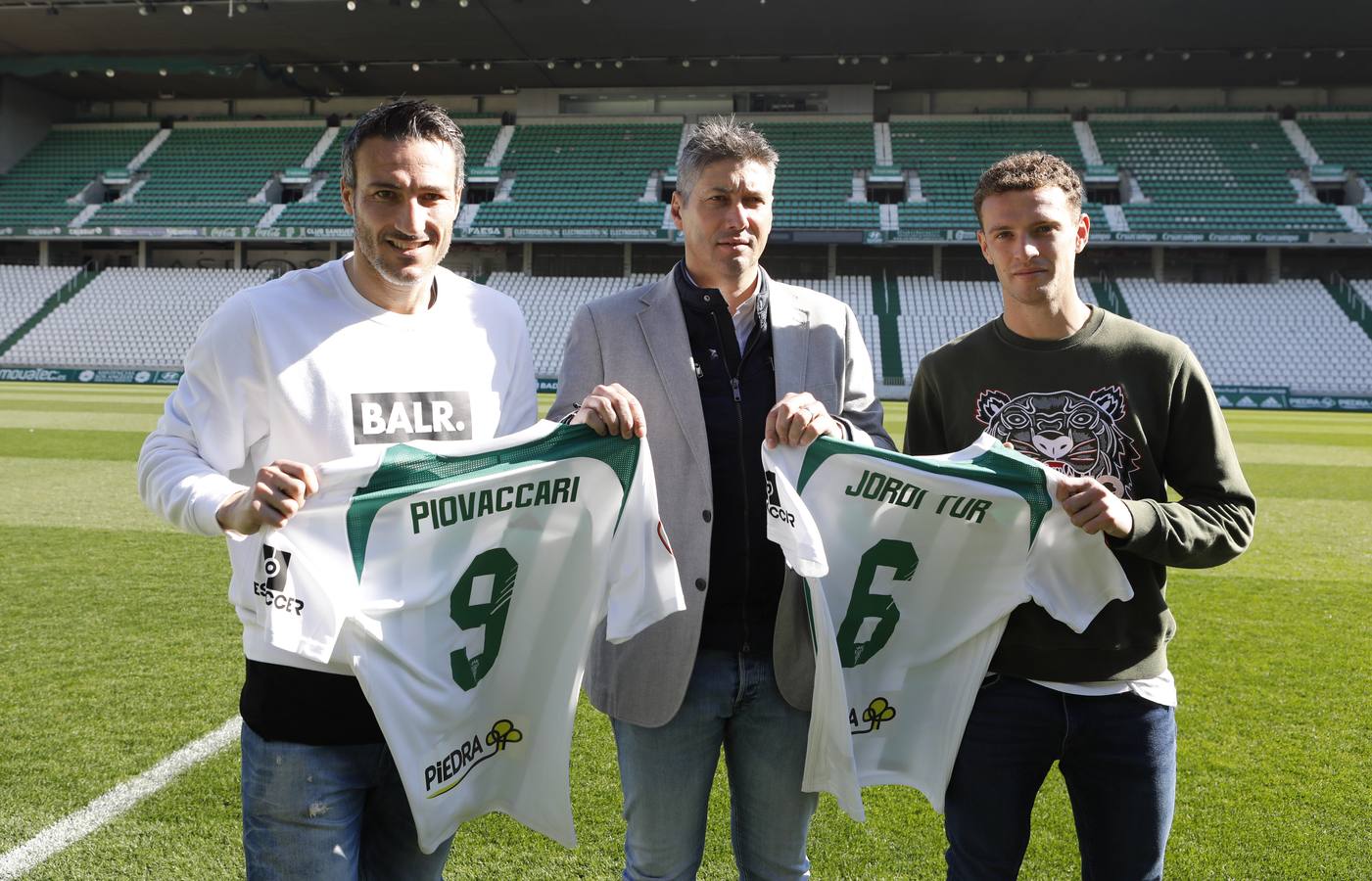 La presentación de Federico Piovaccari y Jordi Tur en el Córdoba CF, en imágenes