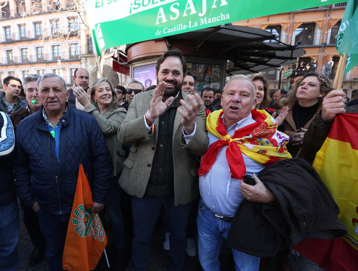 Paco Núñez, líder del PP en Castilla-La Mancha, en la plaza de Zocodover. 