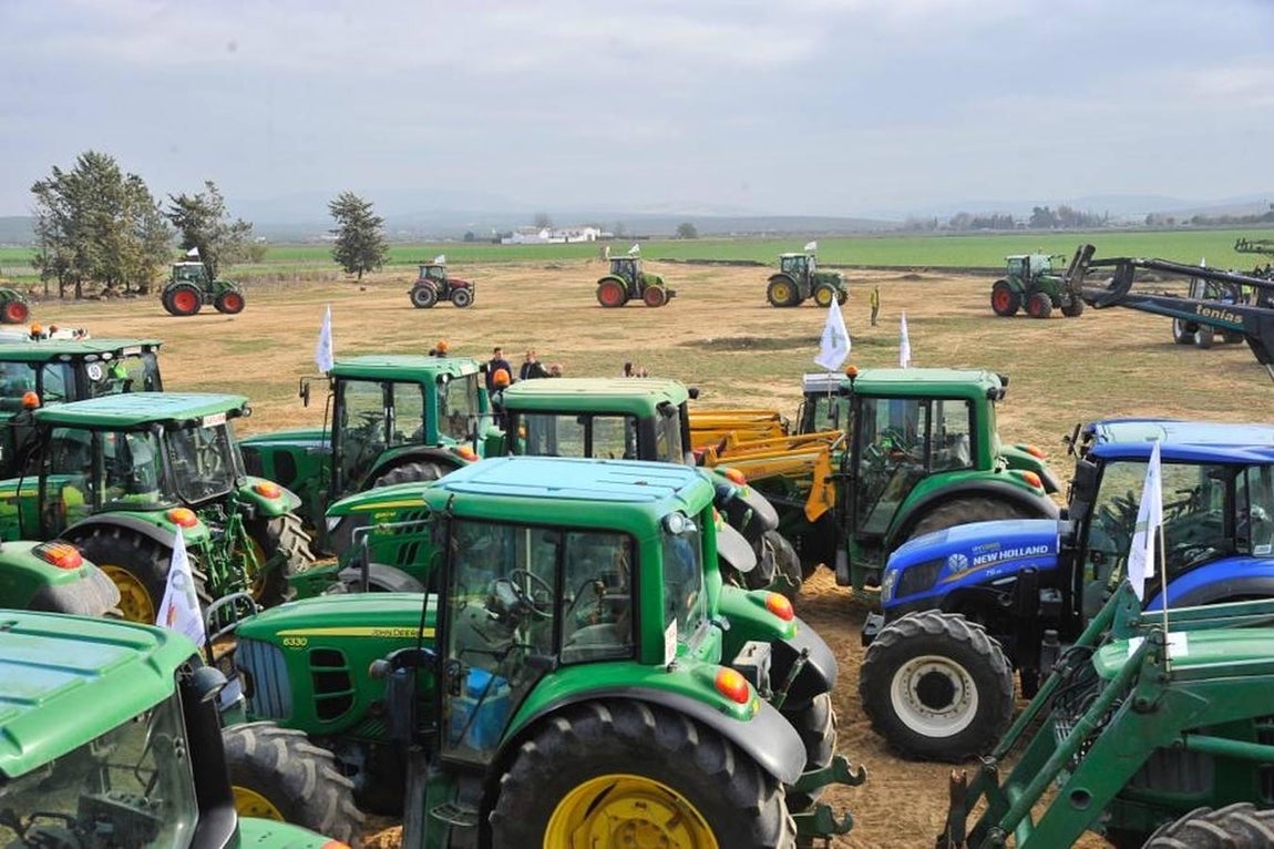Las reivindicaciones de los agricultores en Málaga, en imágenes