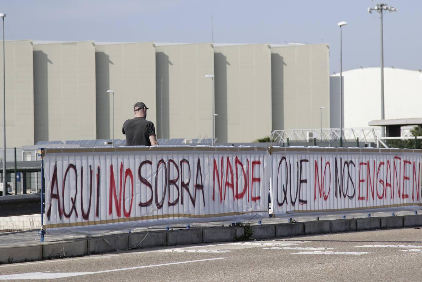 Concentración de trabajadores de Airbus en Sevilla