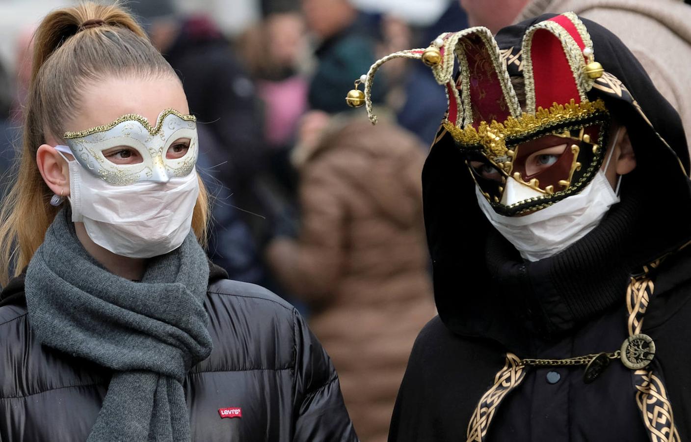 En imágenes: El coronavirus obliga a anular el Carnaval de Venecia