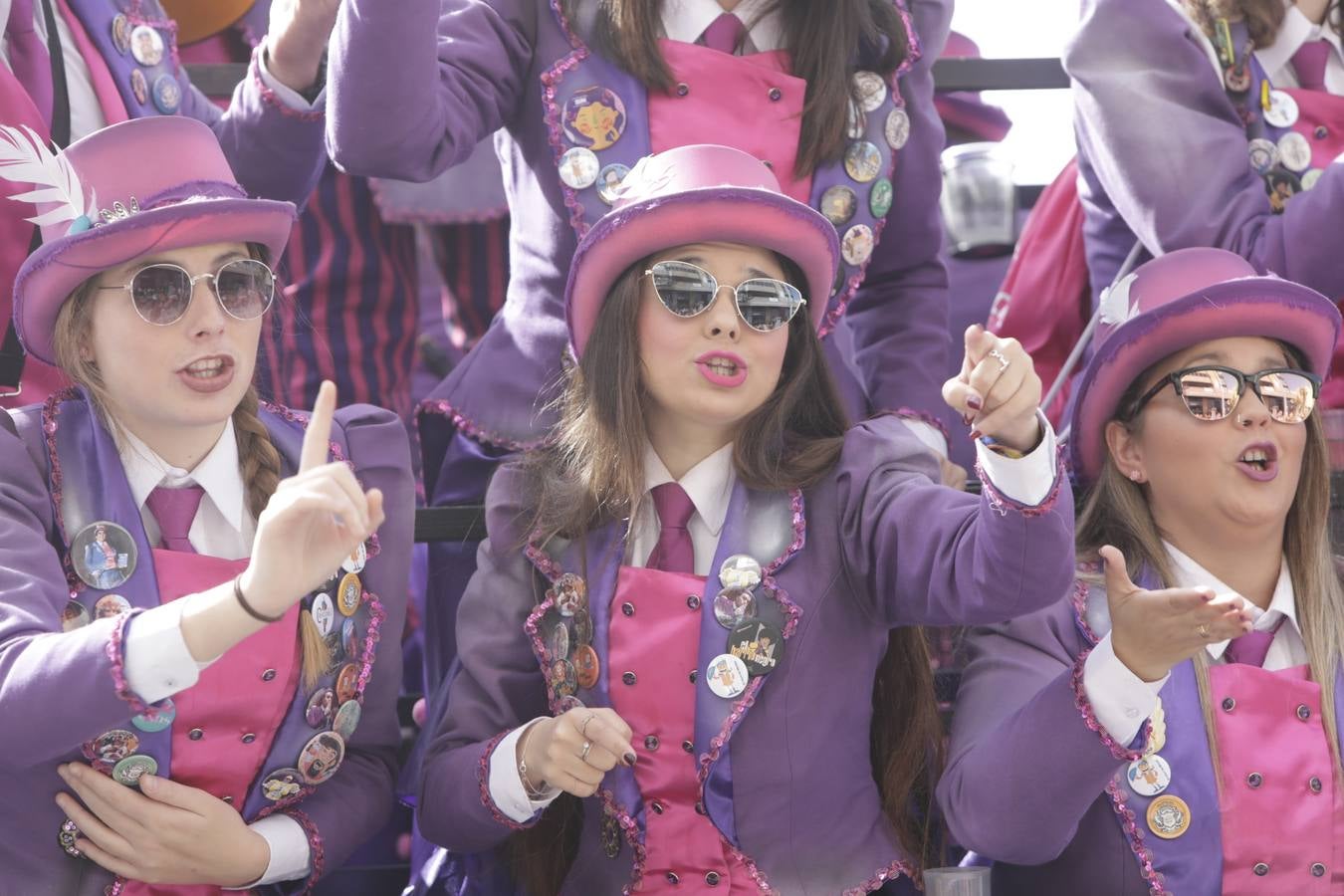 FOTOS: Cádiz se despide de febrero con los carruseles de coros el segundo sábado de carnaval