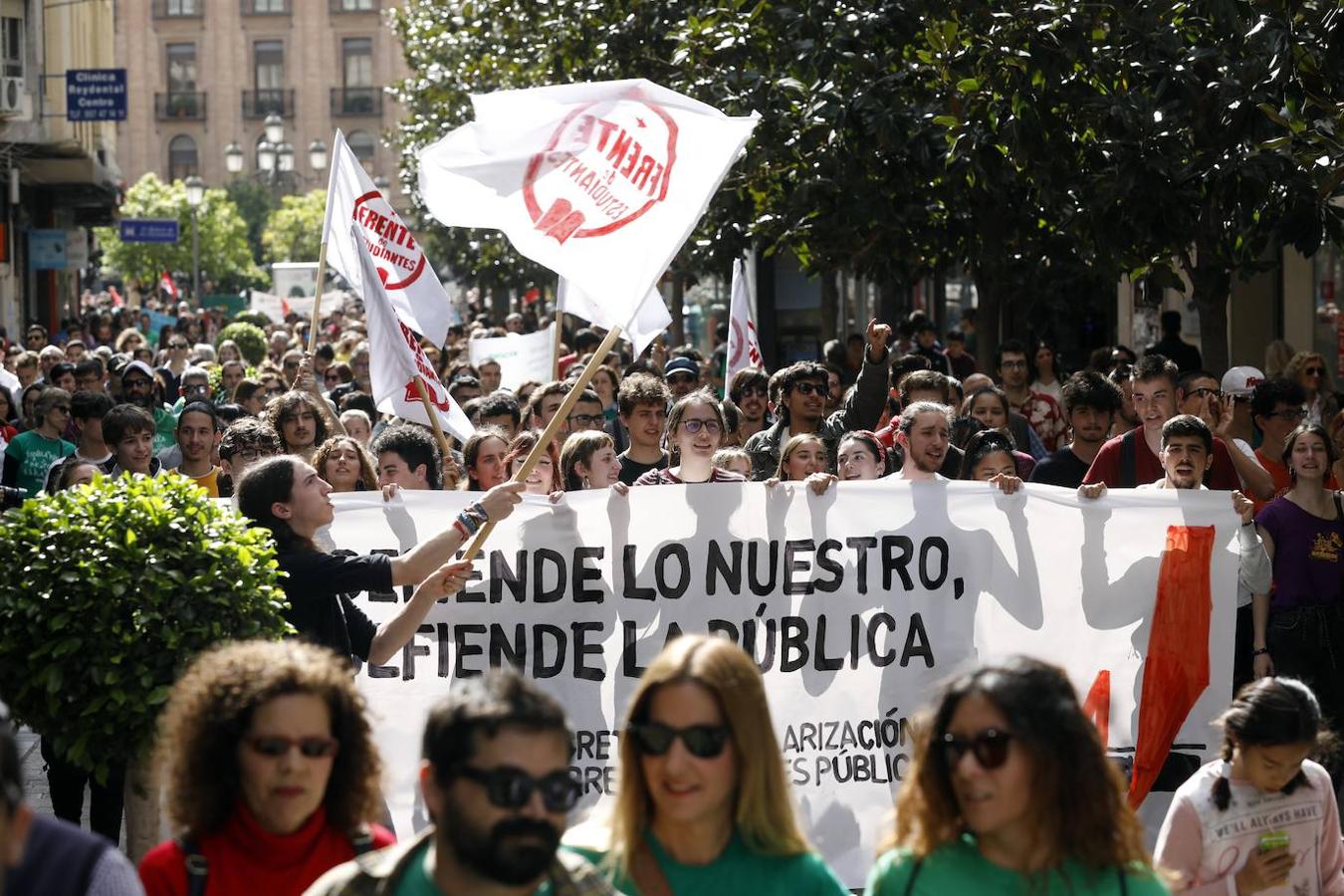 La manifestación en Córdoba contra el decreto de escolarización, en imágenes