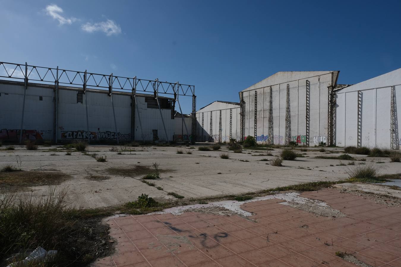 FOTOS: Okupas y gamberros vuelven a las naves abandonadas del recinto exterior de la Zona Franca en Cádiz