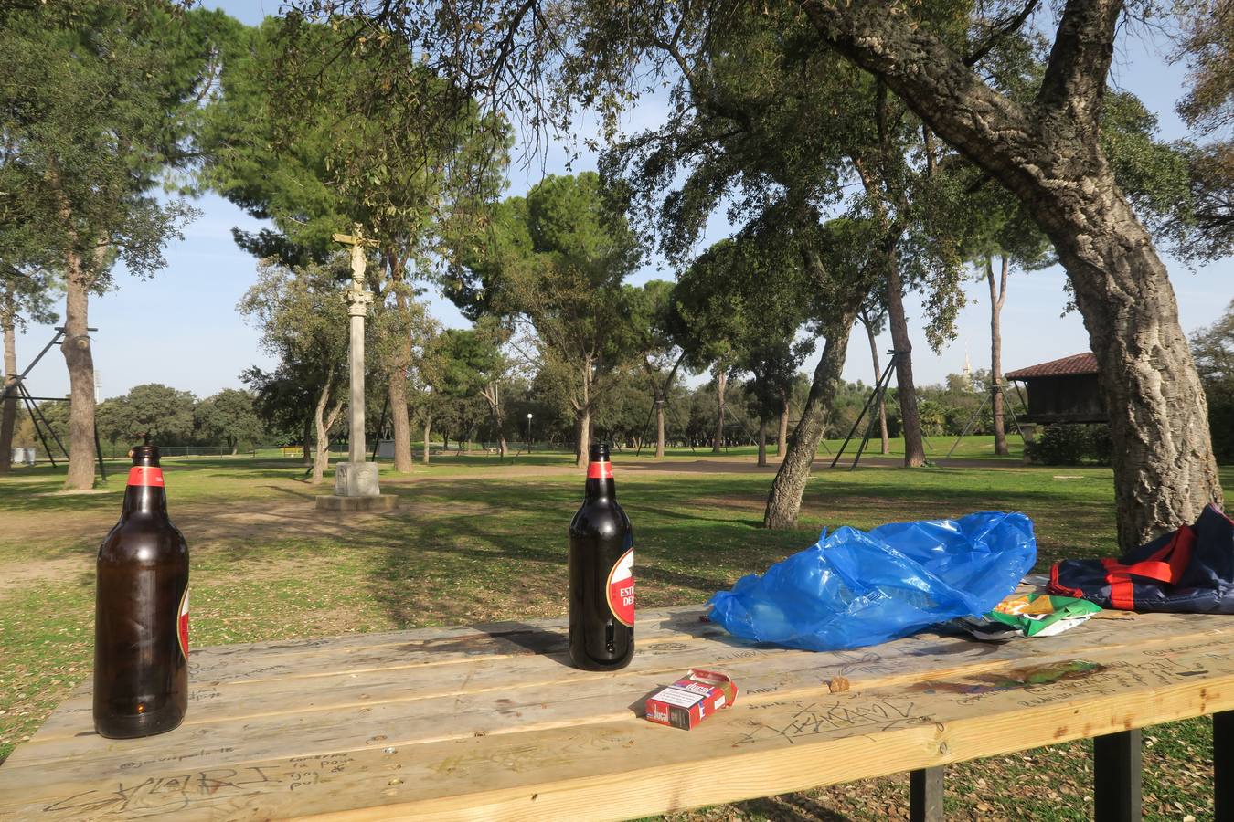 El abandono de parques y zonas verdes de Sevilla