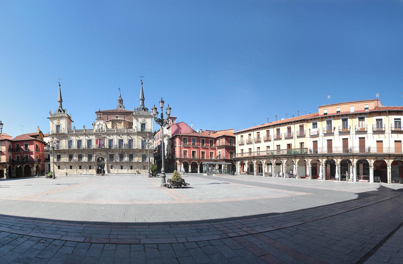 Una estampa muy poco habitual del centro de la capital leonesa