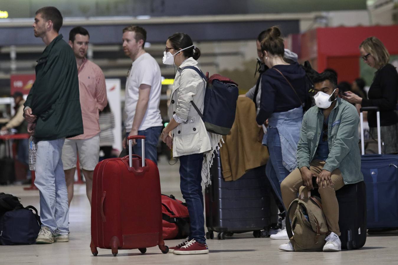 En imágenes, ambiente en el aeropuerto de Sevilla