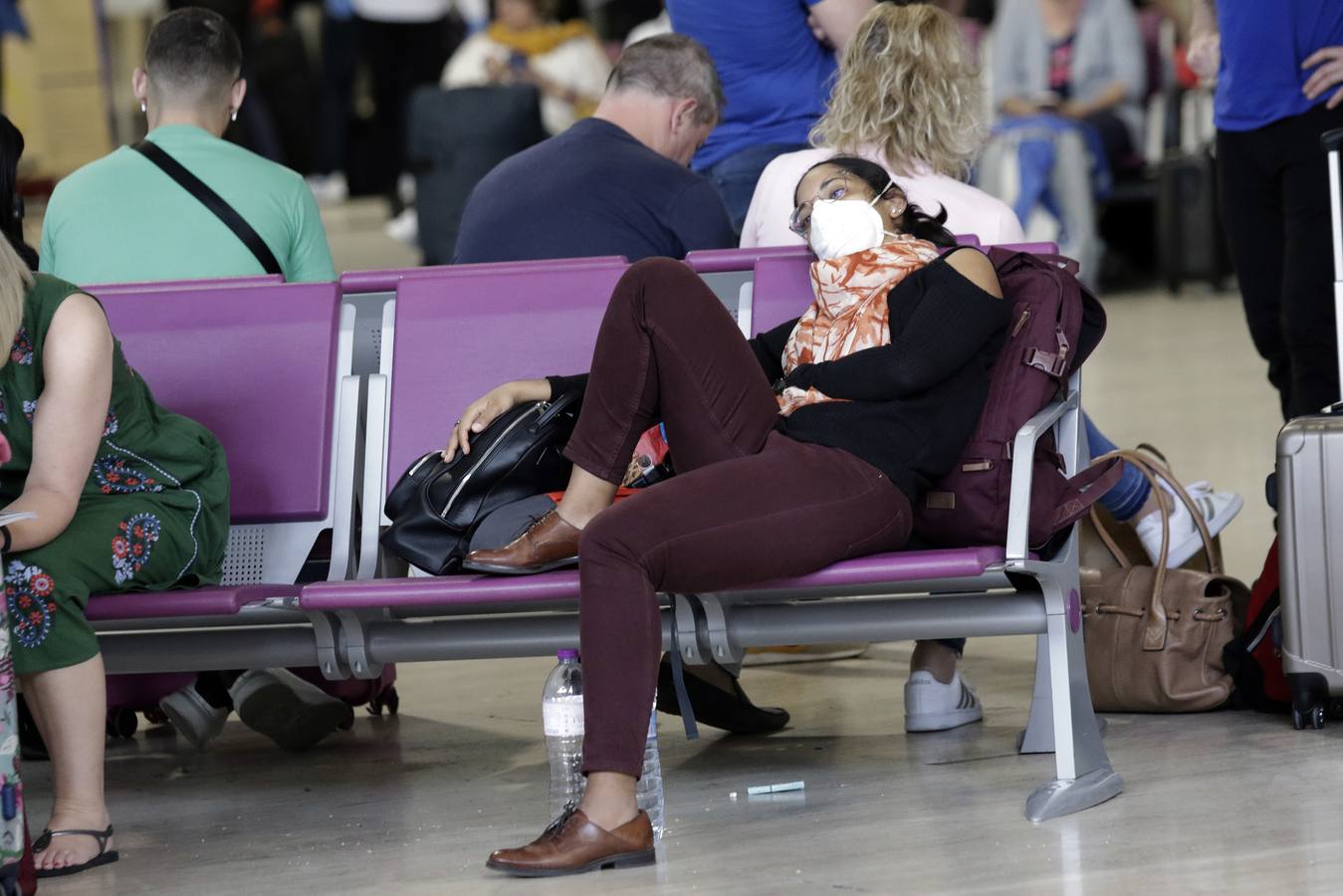 En imágenes, ambiente en el aeropuerto de Sevilla