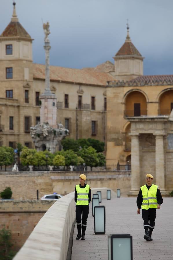 El despliegue de la UME en las arterias y monumentos de Córdoba, en imágenes