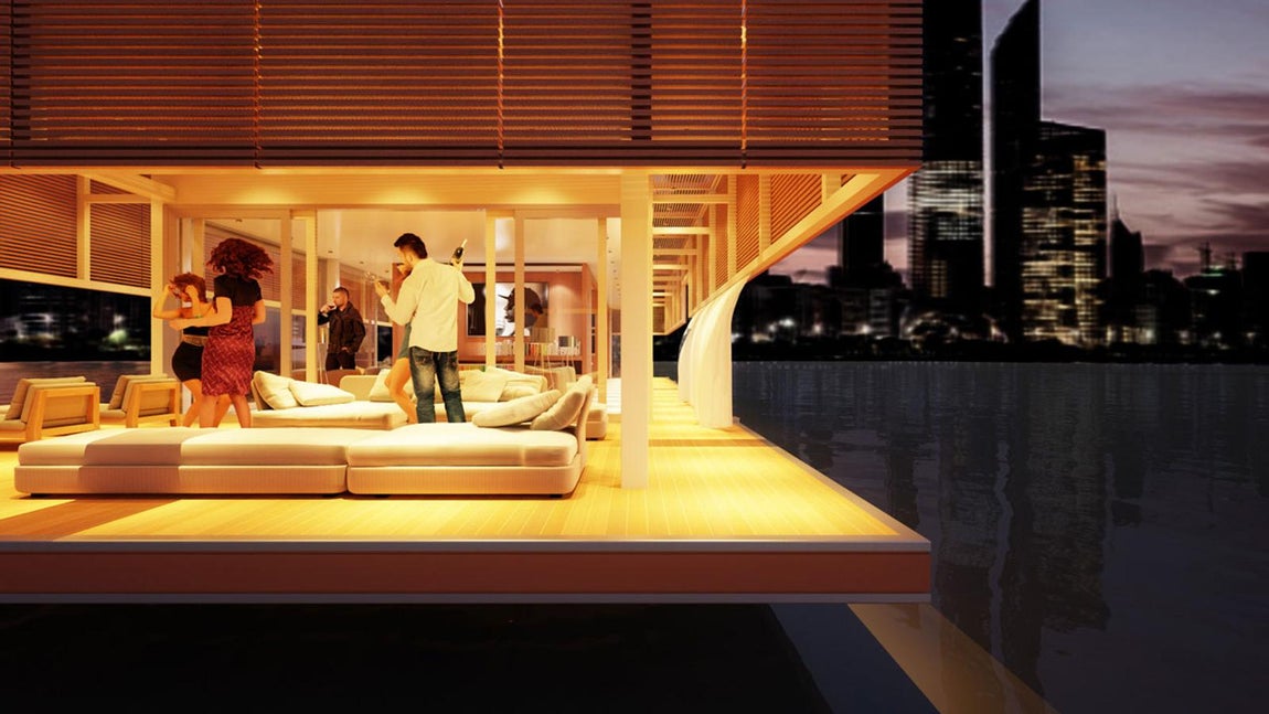 Terrazas y azoteas - Waterlowt Houseboat, la casa flotante del futuro. Waterlovt posee grandes terrazas y porches –y también azoteas que se pueden pedir bajo encargo previo- para que le saques el máximo provecho a su cubierta organizando todo tipo de eventos.