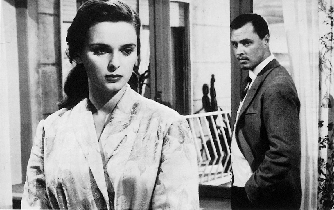 Fotograma de «La señora sin camelias», película dirigida por Michelangelo Antonioni con Lucia Bosé y que se estrenó en 1953. 