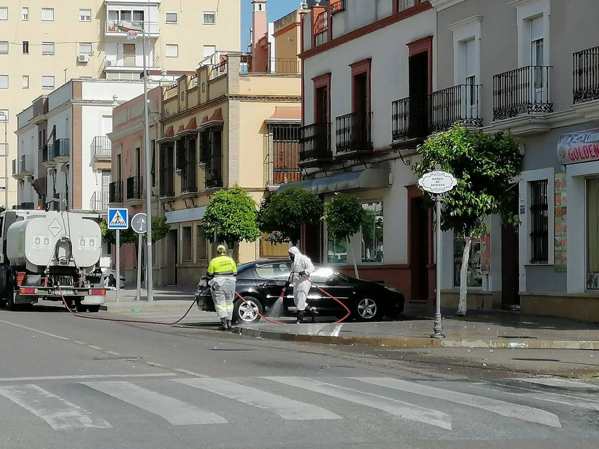 Coronavirus en Sevilla: Lora del Río, calles desiertas durante el estado de alarma