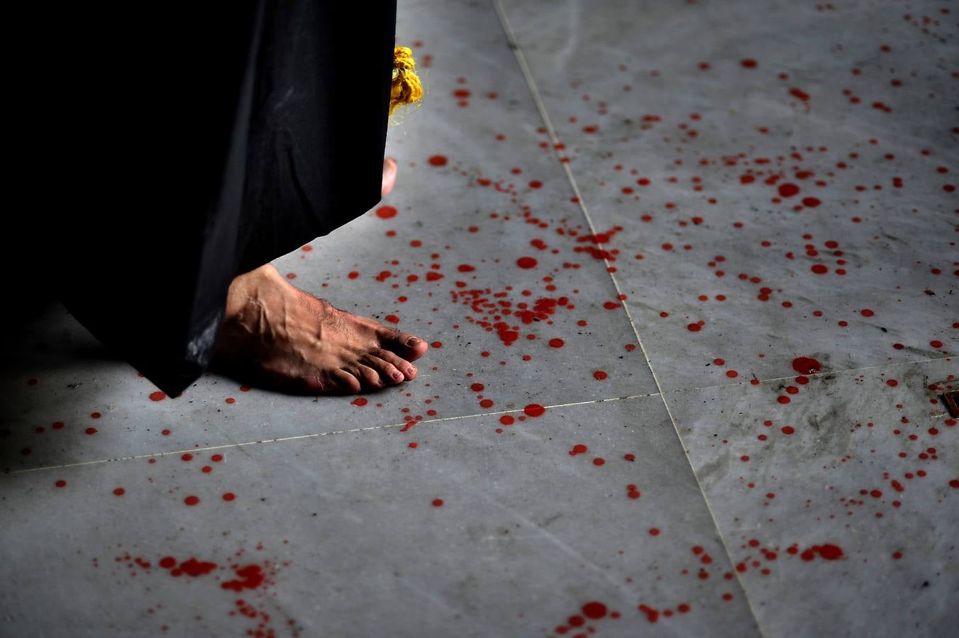 Detalle de un nazareno de la Hermandad de Pasión