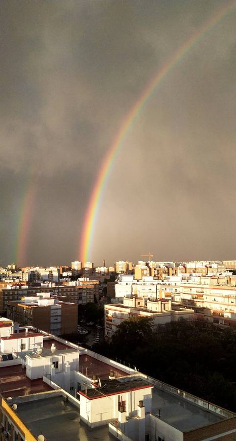 Así captaron los lectores de ABC de Sevilla el arcoíris el lunes