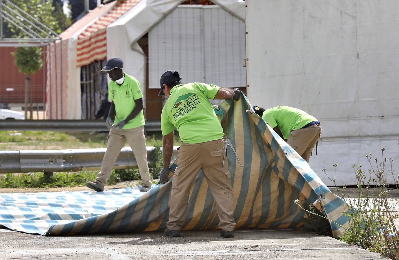 Desmontaje de la Feria que no fue por el coronavirus