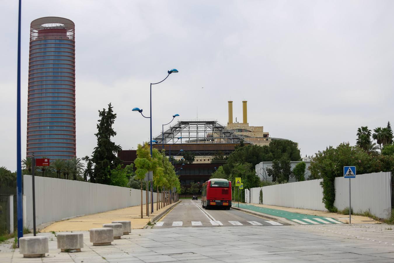 La Isla de La Cartuja en absoluta soledad