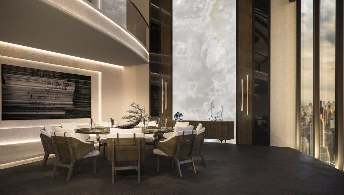 Interiores de ultra lujo. “The Vertical Yacht”, el nombre del edificio, se basa en la forma arquitectónica, pero también en sus interiores, inspirados en los los superyates, creando un ambiente y un estilo de vida especiales y ultra lujosos para sus residentes.