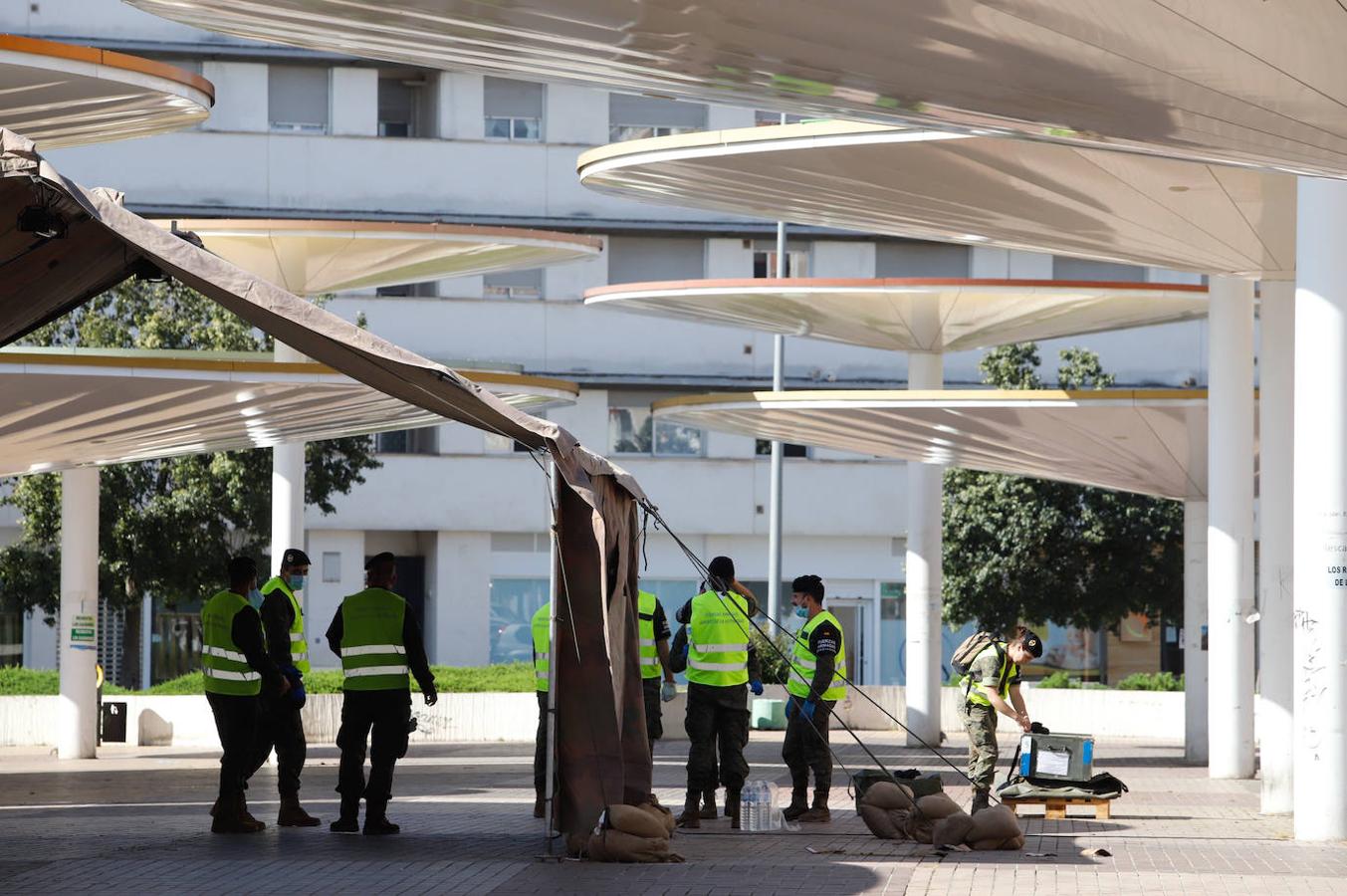 Los test de covid-19 en las Setas de Córdoba, en imágenes