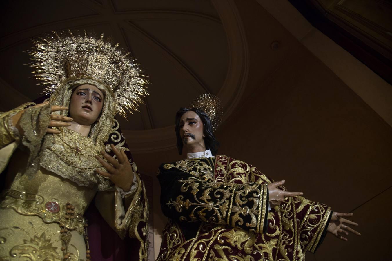 La Virgen de la Amargura en la reapertura de San Juan de la Palma