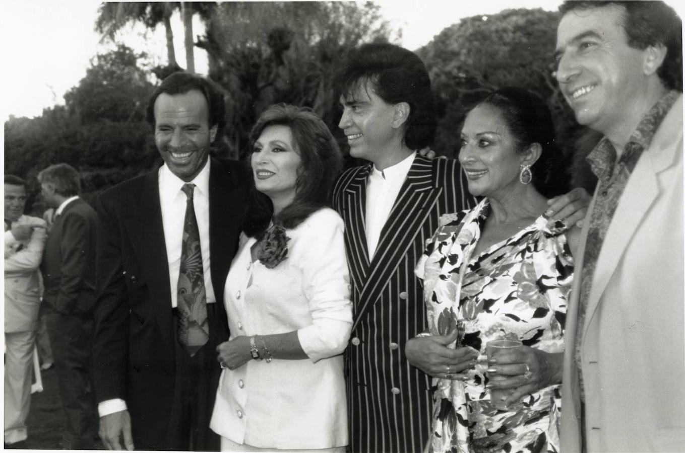 Julio Iglesias, Rocío Jurado, José Luis Rodríguez y Lola Flores