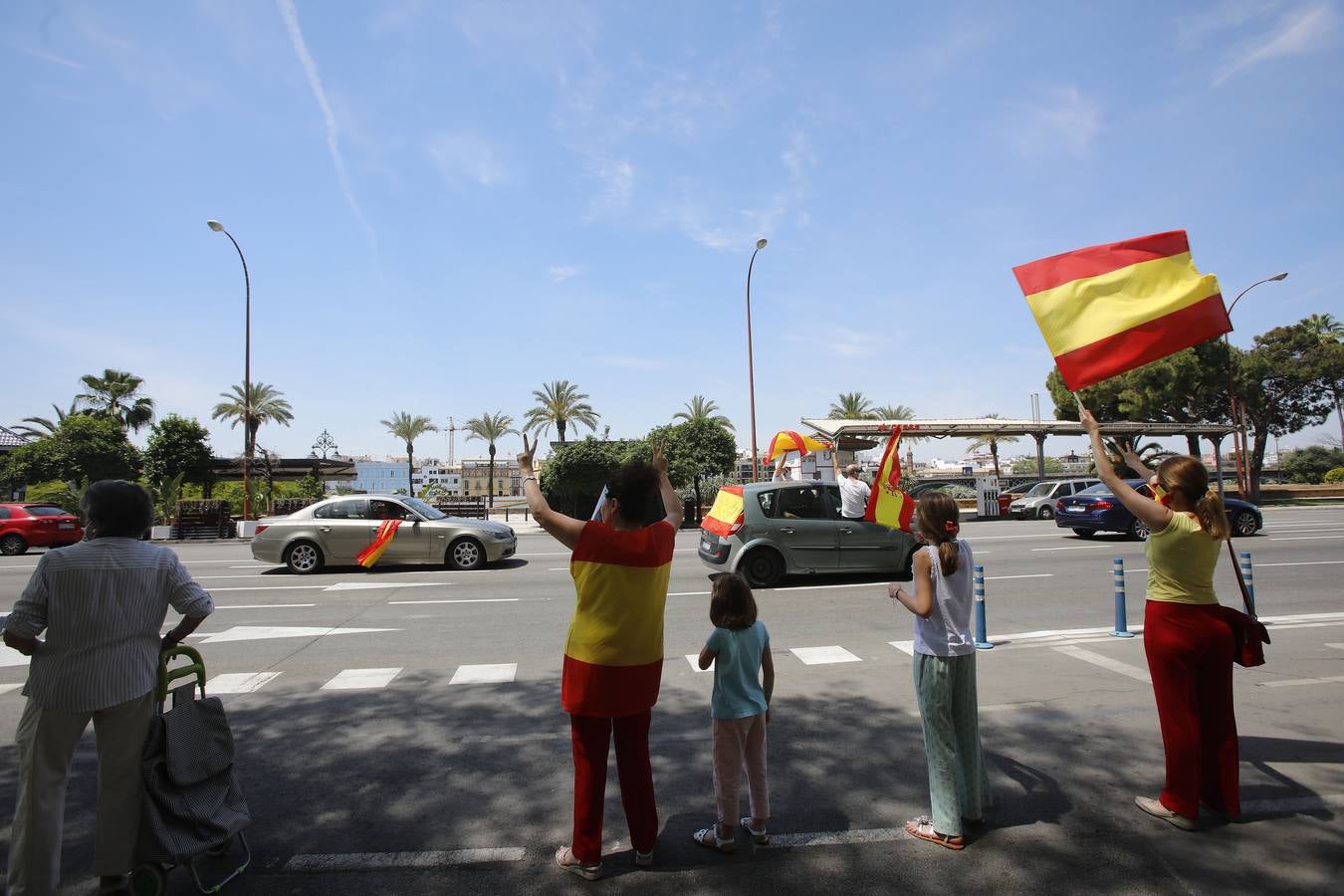 Éxito de la caravana de protesta convocada por Vox en Sevilla