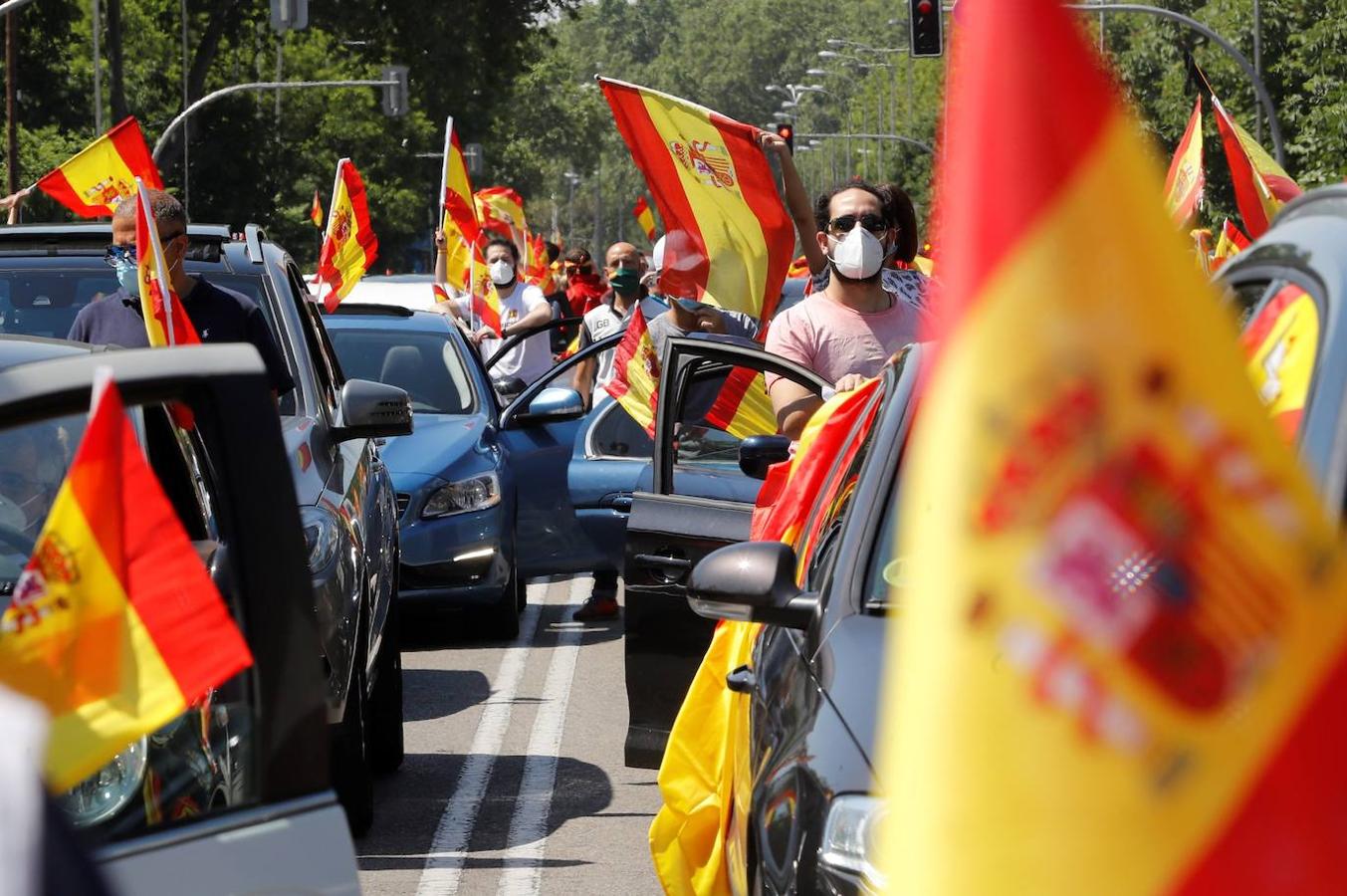 Las manifestaciones contra el Gobierno en Madrid, en imágenes