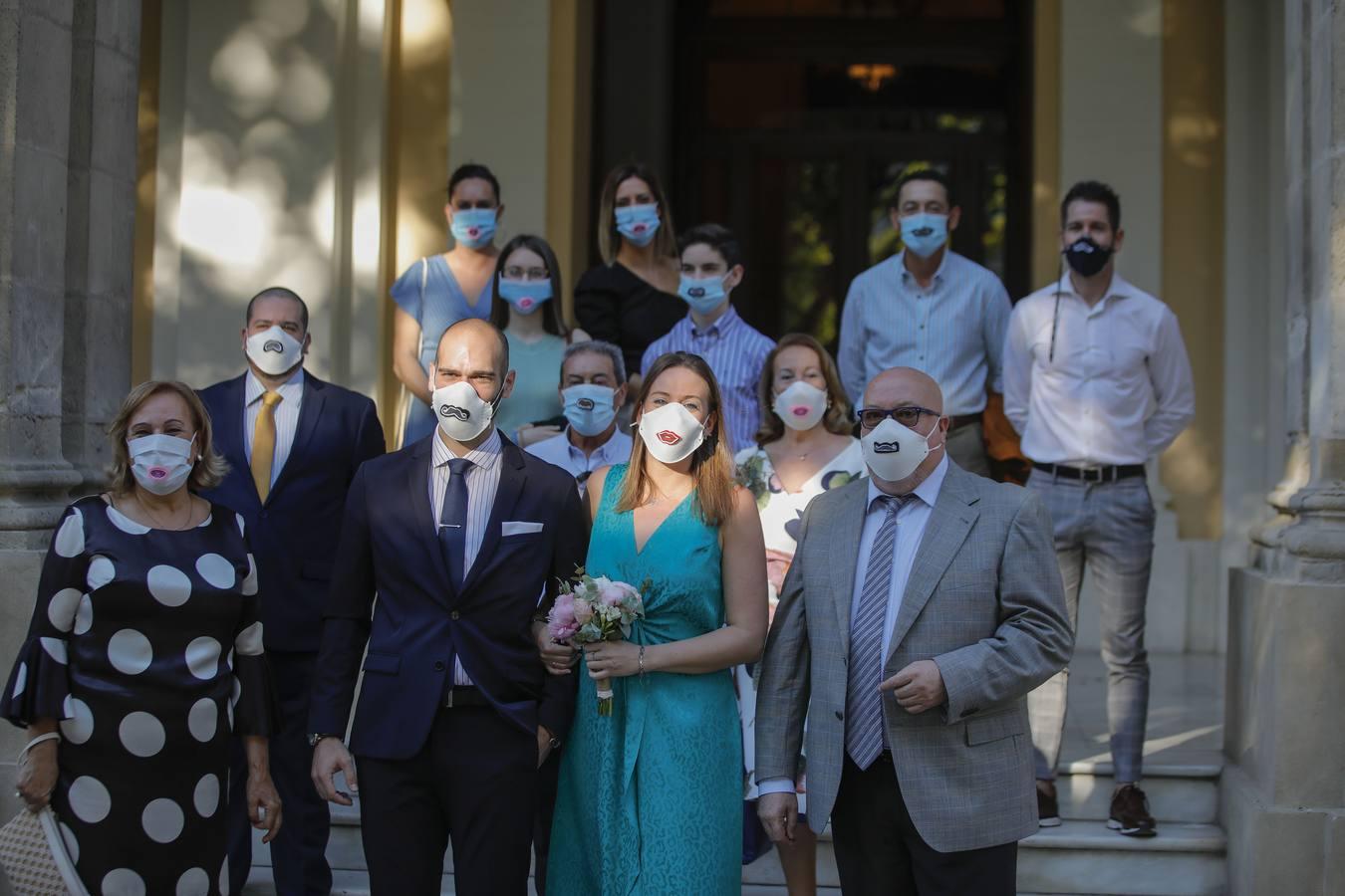 Primera boda en el Ayuntamiento de Sevilla tras la pandemia del coronavirus