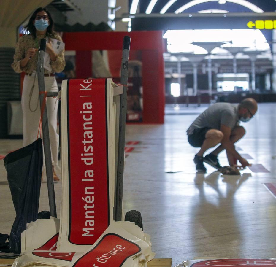 El aeropuerto de Sevilla toma medidas contra el coronavirus