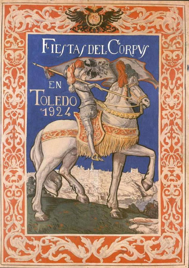 Obra presentada al concurso del Corpus de 1924 (66 x 47) por Enrique Vera Sales. Archivo Municipal de Toledo. 