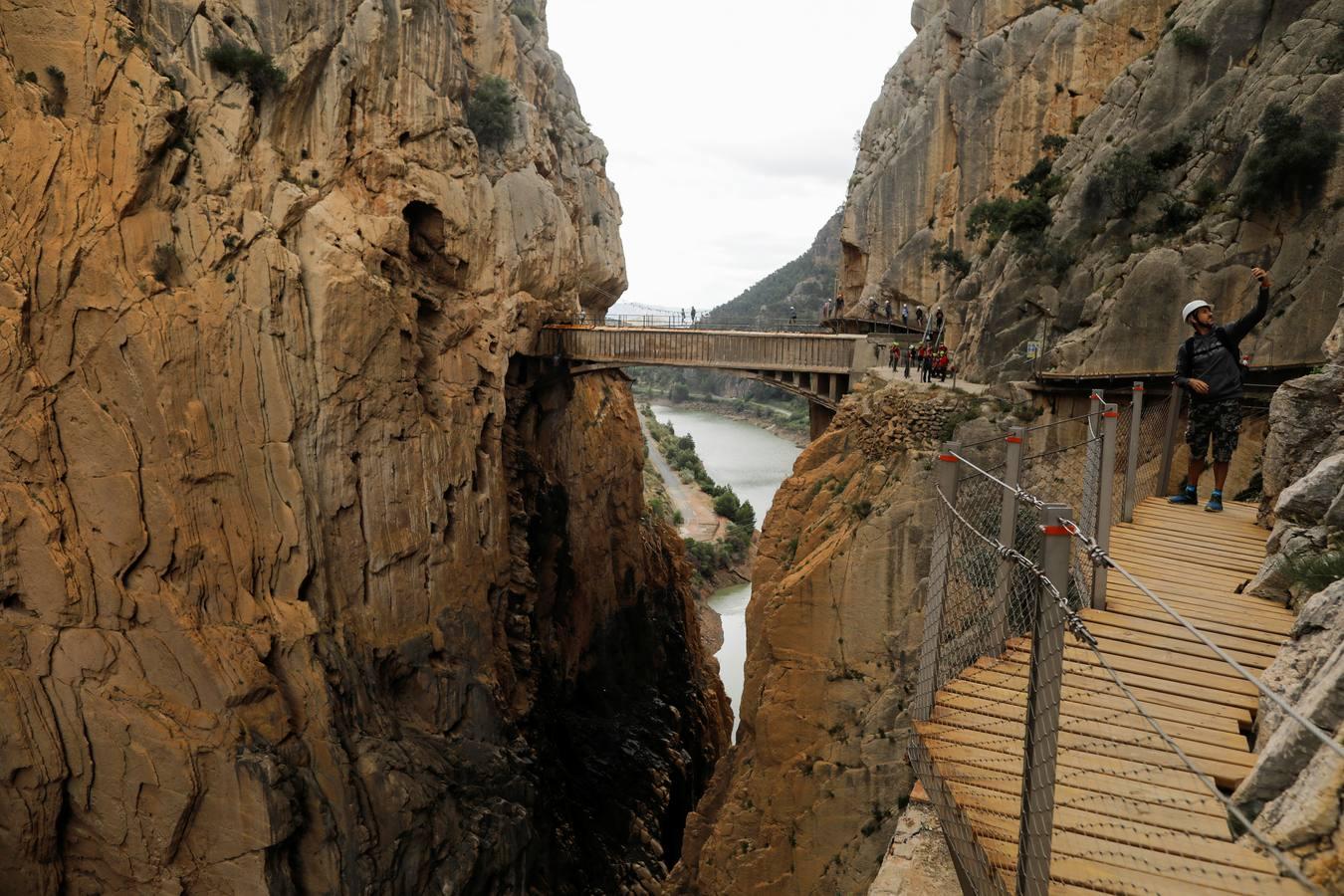 En imágenes, la reapertura del Caminito del Rey