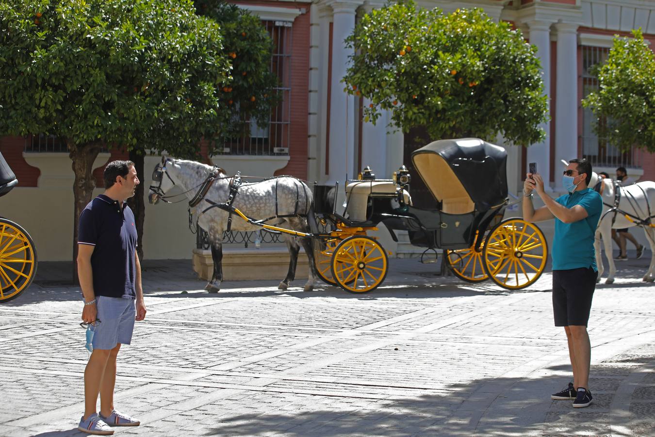 Los coches de caballos vuelven a las calles de Sevilla