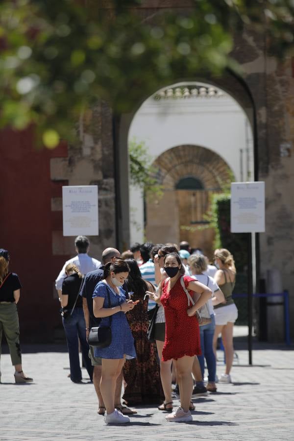 En imágenes, el calor marca la llegada de la «nueva normalidad» en Sevilla