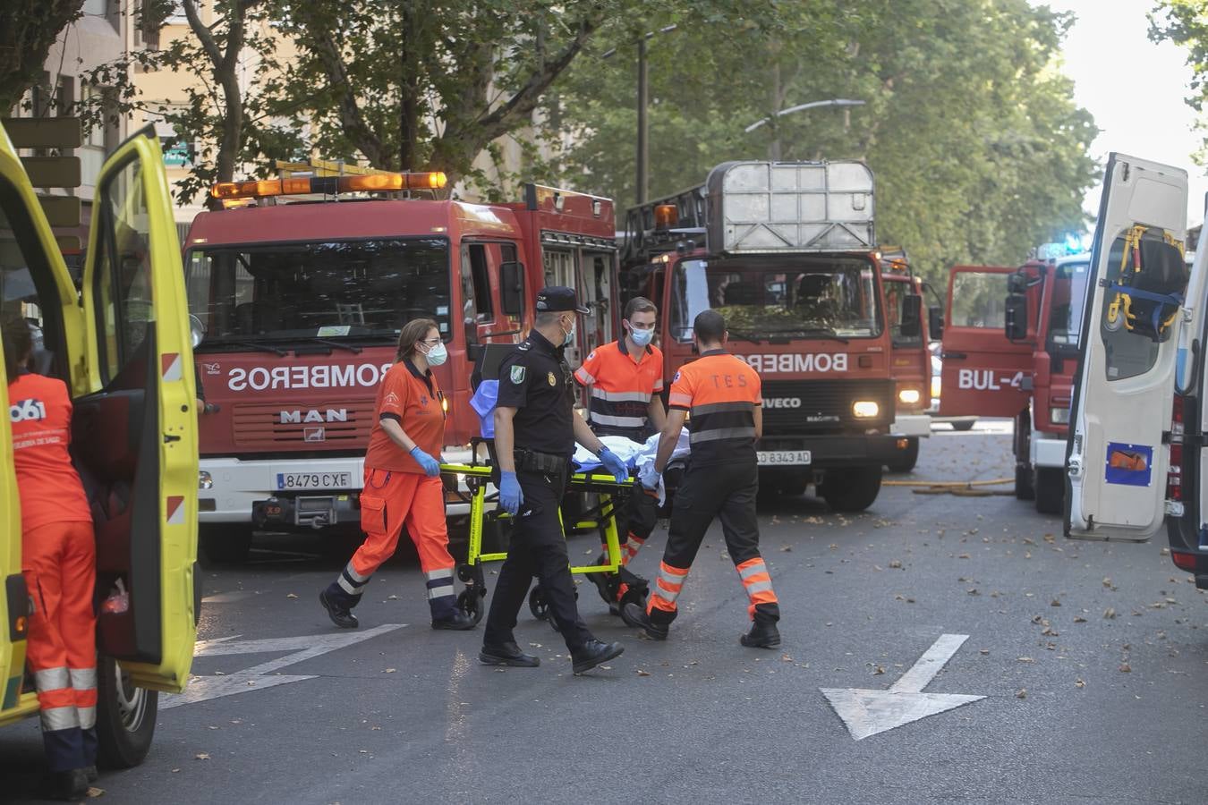 En imágenes, el peligroso incendio en el centro de Córdoba