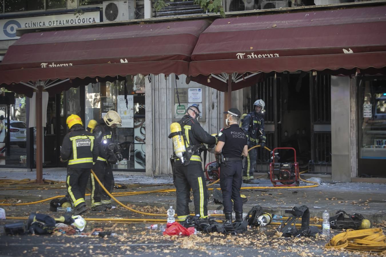 En imágenes, el peligroso incendio en el centro de Córdoba