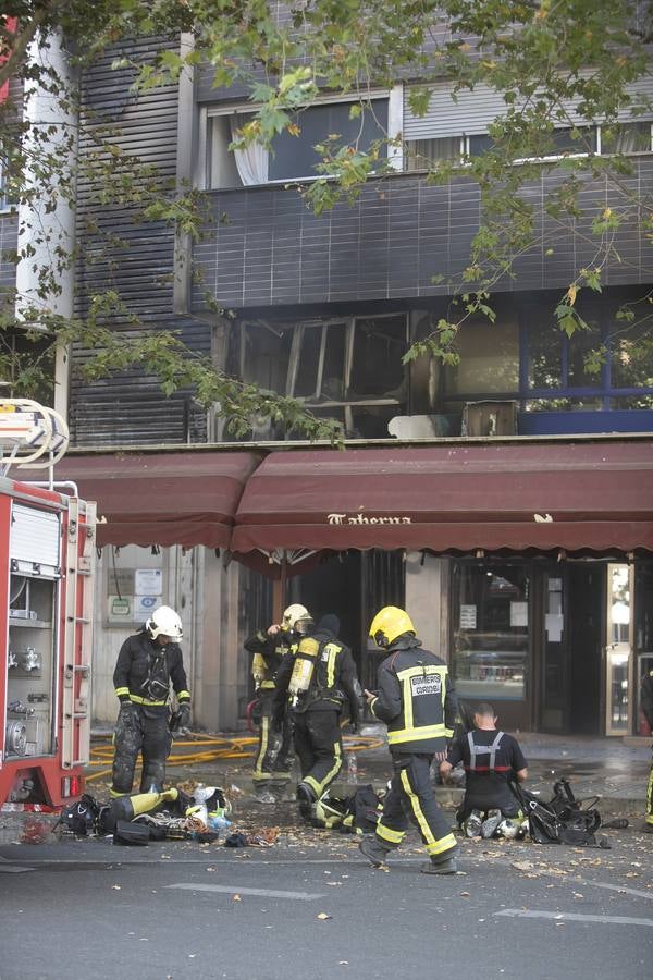 En imágenes, el peligroso incendio en el centro de Córdoba