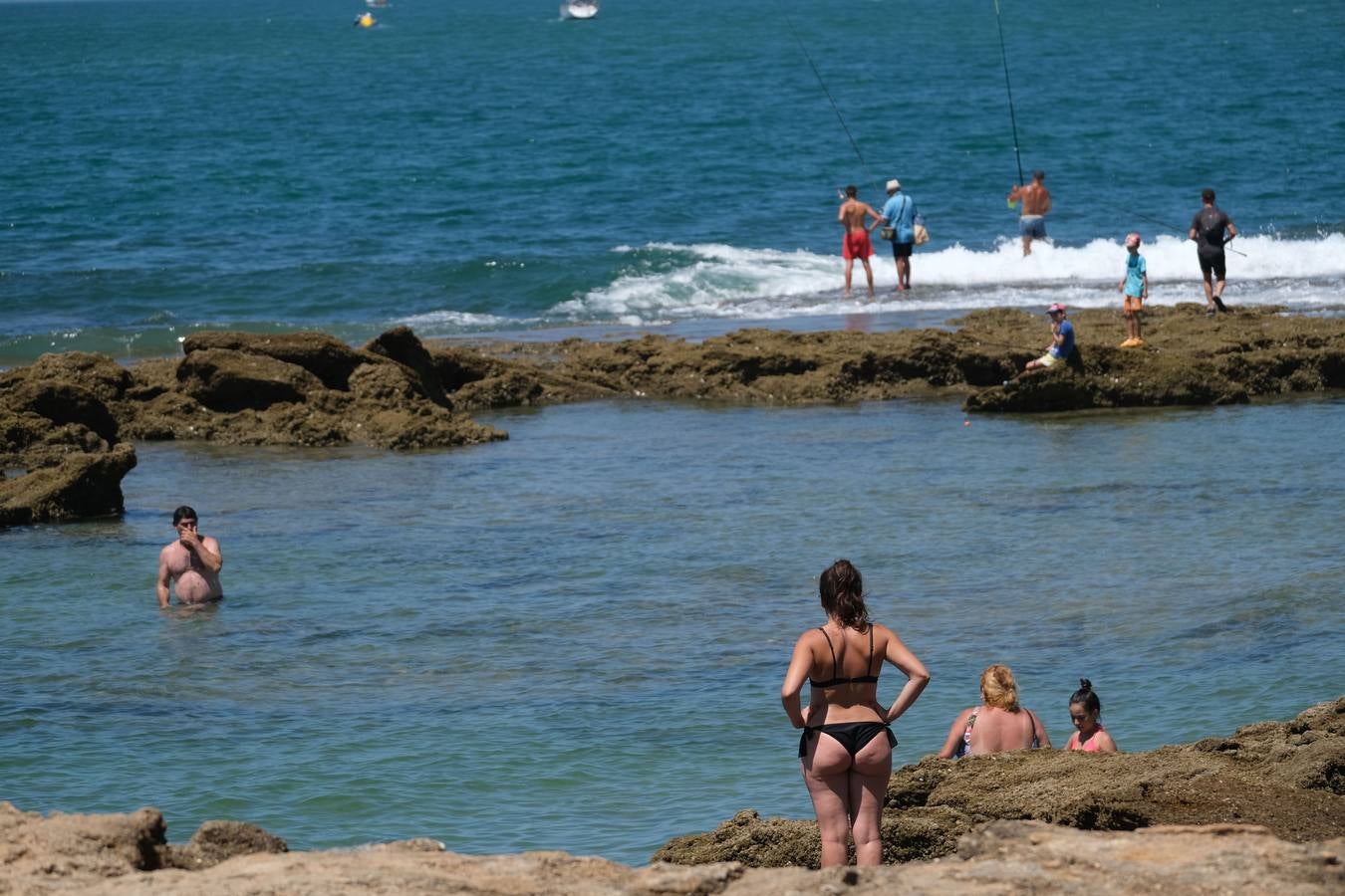 Ambiente en las playas del Puerto de Santa María