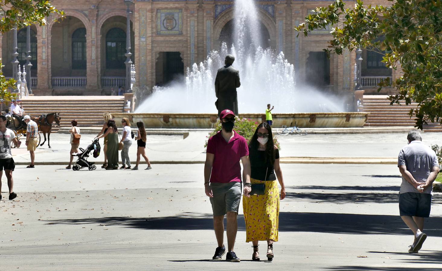 Pocos turistas en Sevilla por las altas temperaturas