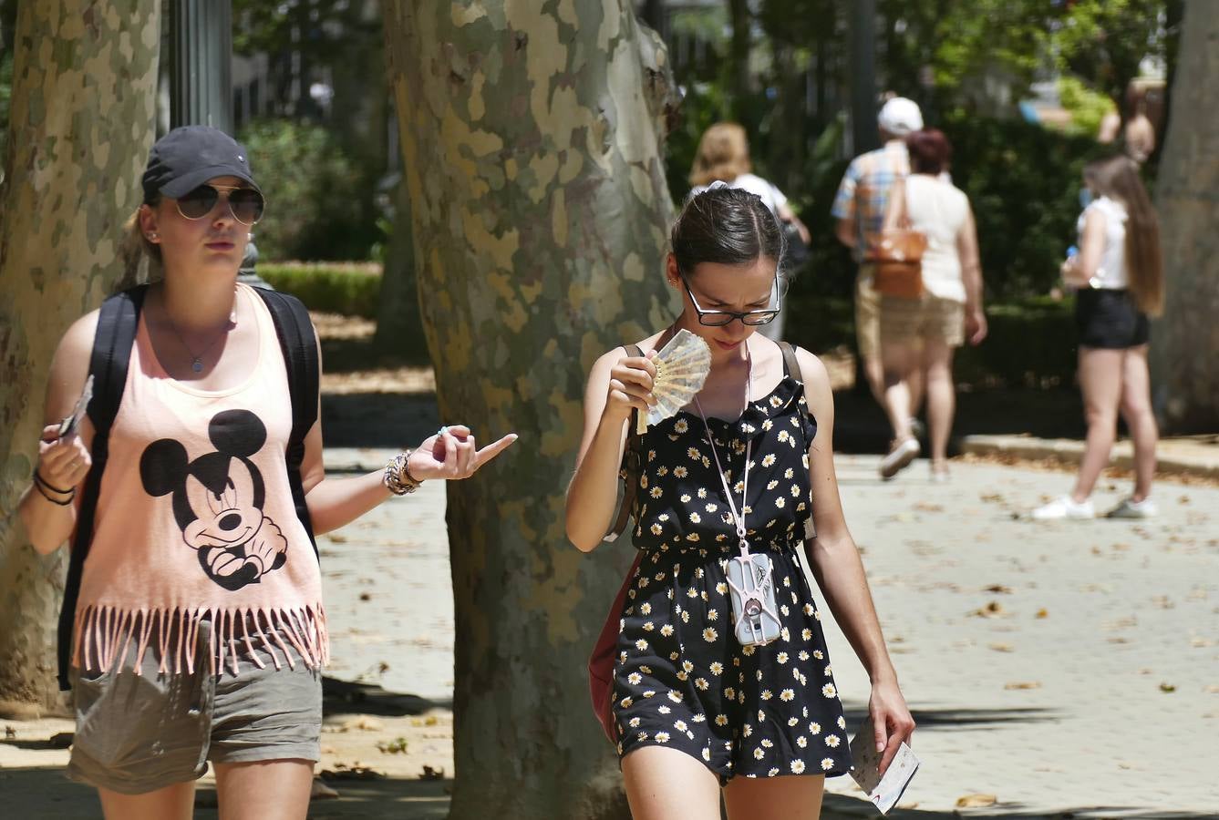 Pocos turistas en Sevilla por las altas temperaturas