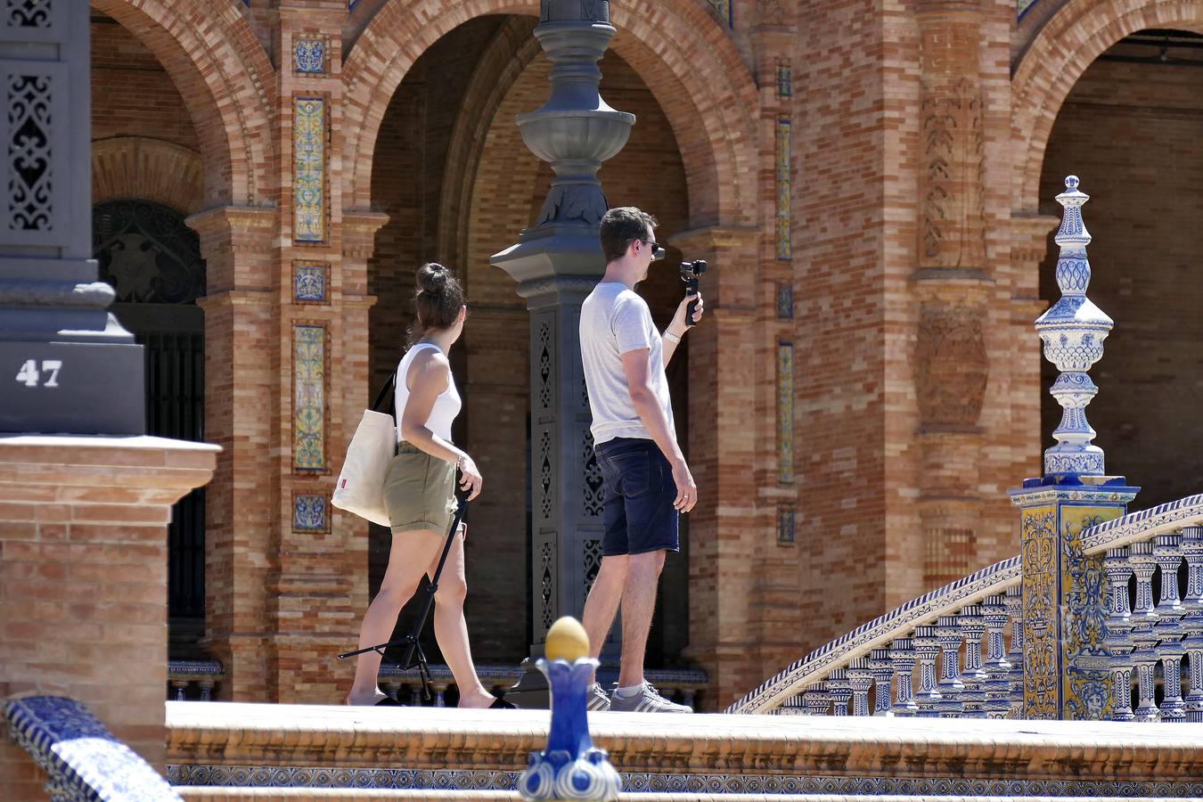 Pocos turistas en Sevilla por las altas temperaturas