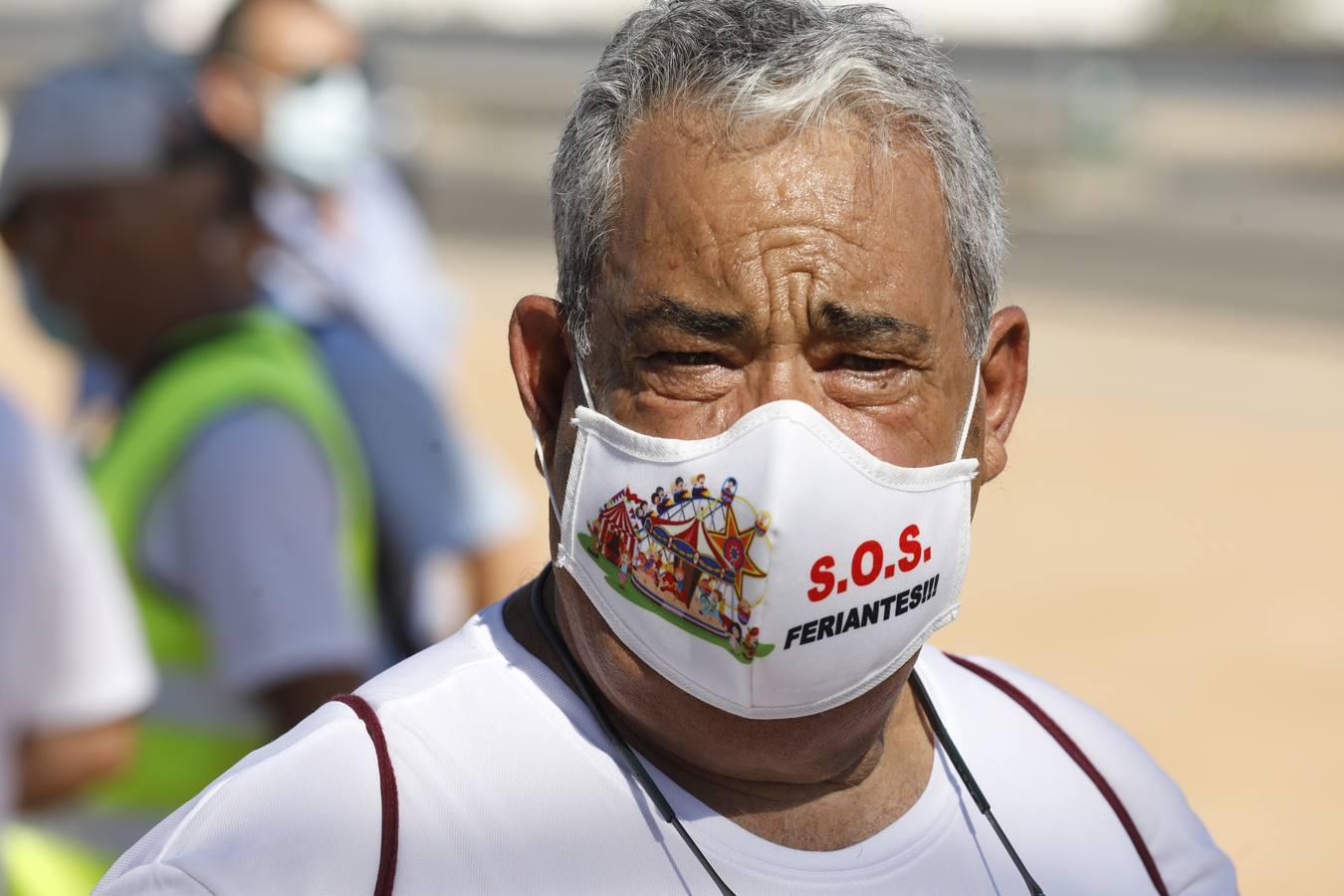 La protesta de los feriantes, en imágenes